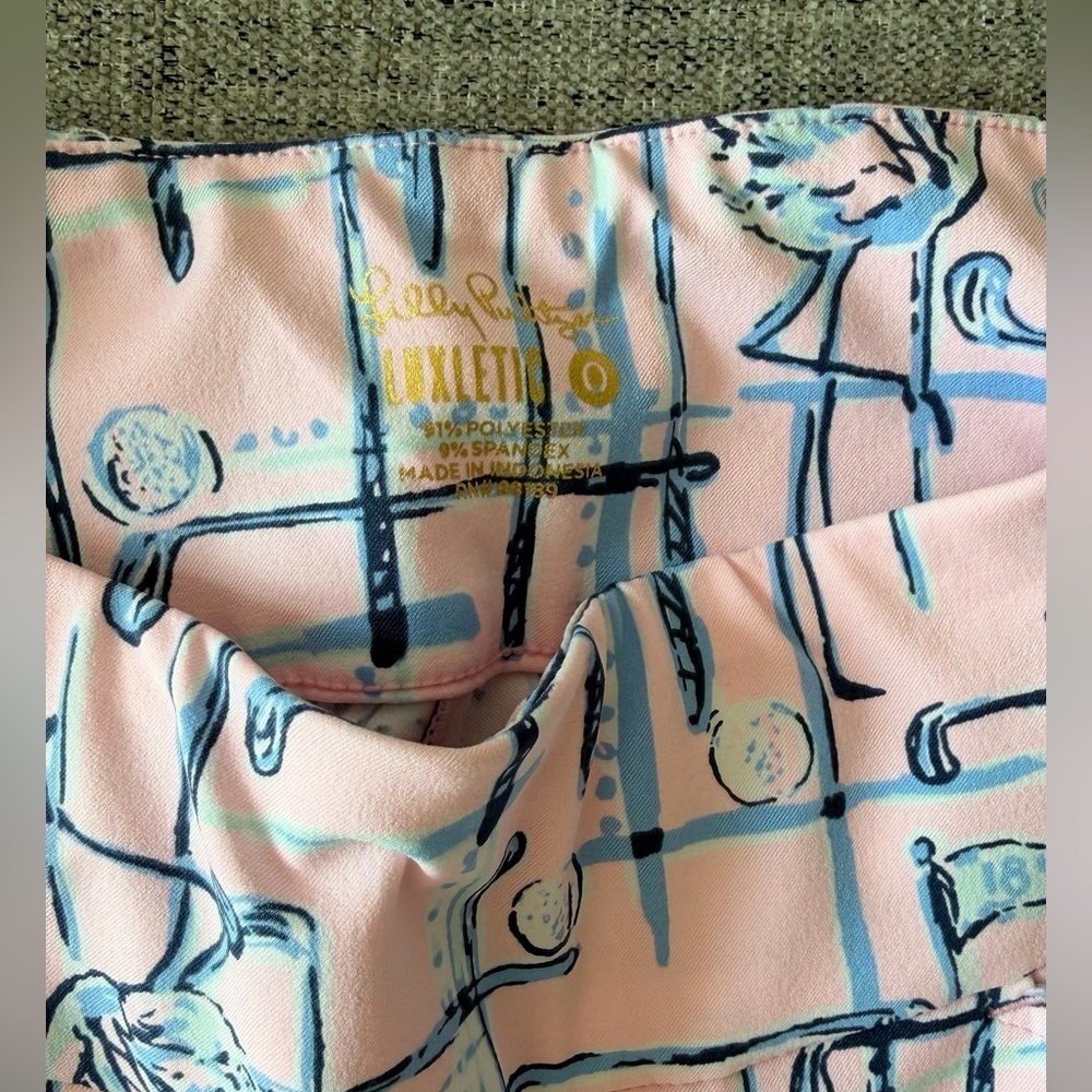 Lilly Pulitzer Luxletic Corso Golf Pants in the "Talk Birdie to Me" print XXS - Picture 2 of 8
